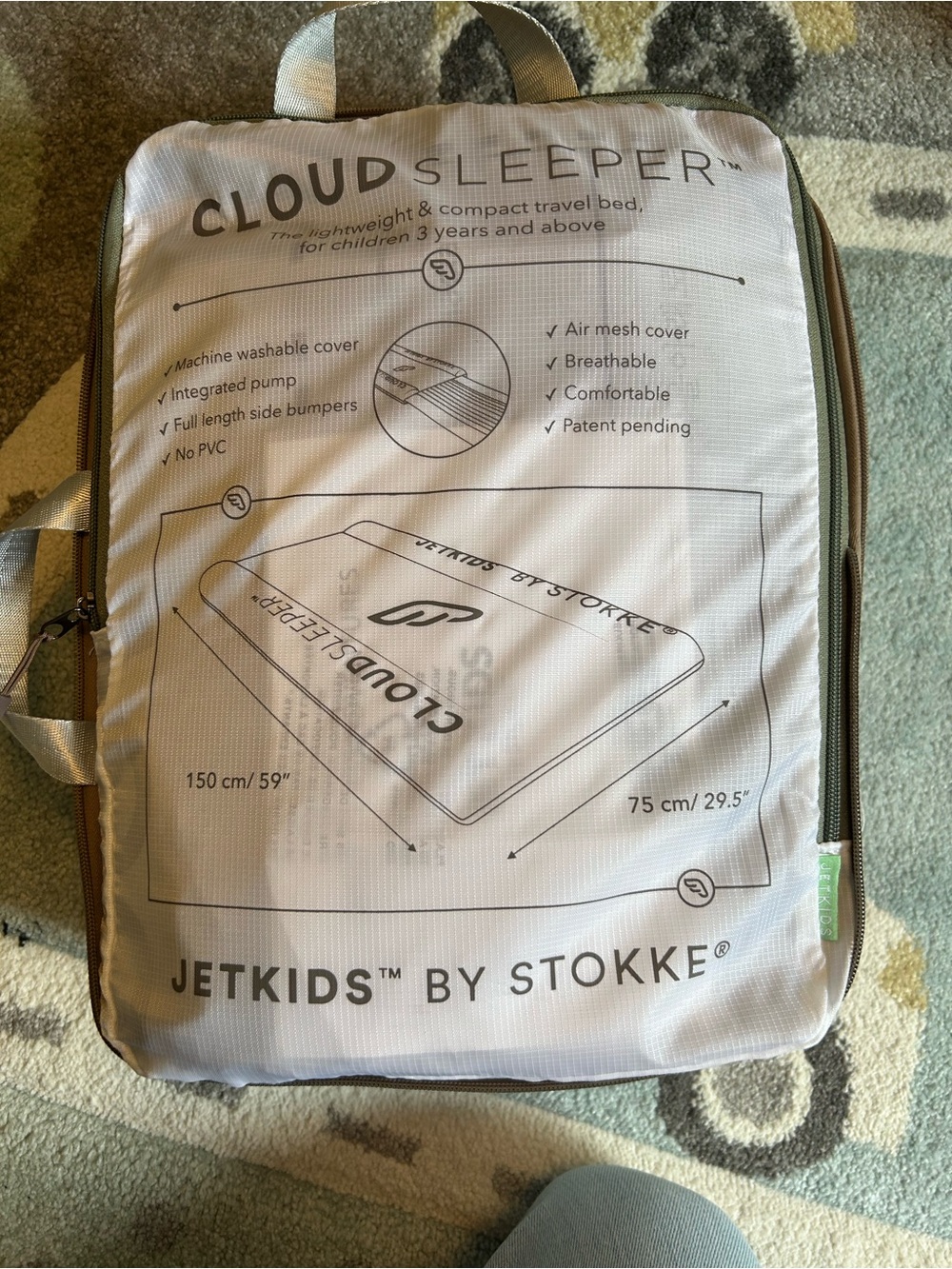 JetKids by Stokke CloudSleeper Travel Bed - White/Cream